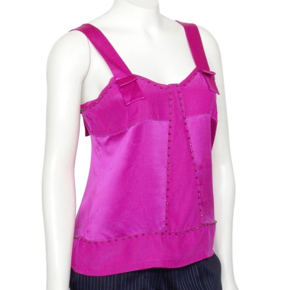 Diane Von Furstenberg beaded silk top size 2